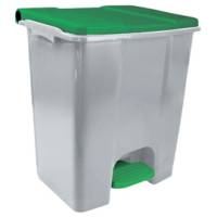 Contenitore mobile Ecoconti a pedale 60 lt plastica riciclata grigio verde Medial 912678 - 27497