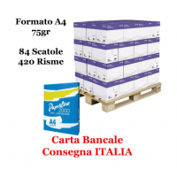 Carta da fotocopie - A4 - 75 gr - 500 fogli - bianca (bancale da 420 risme) Paperline A4 - bancale420r - DMwebShop