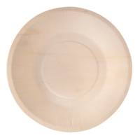 Piatto piano monouso rotondo diametro 21 - 5 cm legno colore naturale Signor Bio WPC001BIO50B - 27210