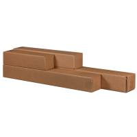 Scatola a tubo Square Box chiusura a nastro 10,5 x 10,5 x 63 cm avana - 27412
