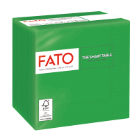 Tovagliolo - carta - 24 x 24 cm - 2 veli - verde smeraldo - conf. 100 pezzi - Fato - 82223003 - 8000664523084 - DMwebShop