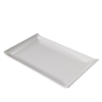 Piatto rettangolare - 23 x 14 x 2,6 cm - melamina - bianco - Leone - T8157 - 8024112005953 - DMwebShop