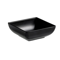 Ciotolina quadrata fingerfood - 7,5 x 7,5 x 2,7 cm - melamina - nero - Leone T8163.Z