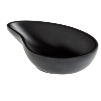 Ciotola a goccia fingerfood - 10 x 6,5 x 2,4 cm - melamina - nero - Leone T8165.Z
