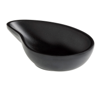 Ciotola a goccia fingerfood - 10 x 6,5 x 2,4 cm - melamina - nero - Leone - T8165.Z - 8024112006073 - DMwebShop