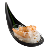 Ciotola a cucchiaio fingerfood - 14,5 x 4,5 x 1,5 cm - melamina - nero - Leone - T8166.Z - 8024112006110 - DMwebShop