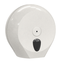 Dispenser per carta igienica Mini Jumbo plus Woodplastic - 273 x 128 x 270 mm - rotolo Ø 23 cm - bianco - Mar Plast - A756N1WD - 8020090107658 - DMwebShop