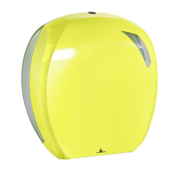 Dispenser per carta igienica Mini Jumbo Skin - 296 x 135 x 277 mm - rotolo Ø 24 cm - giallo fluo - Mar Plast - A90710FAB - 8020090096297 - DMwebShop
