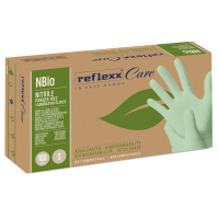 Guanti in nitrile bio - taglia S - verde pastello - conf. 100 pezzi - Reflexx - NBio/S(7) - 8032891630211 - DMwebShop