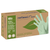 Guanti in Nitrile Bio - taglia M - Verde Pastello - conf. 100 pezzi - Reflexx - NBio/M(8) - 8032891630228 - DMwebShop