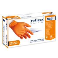 Guanti in nitrile N85 - ultra resistenti - taglia M - arancione - conf. 50 pezzi - Reflexx - N85/M(8) - 8032891633793 - DMwebShop