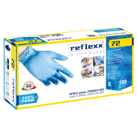 Guanti in nitrile foodline R72 - taglia S - azzurro - conf. 100 pezzi - Reflexx - R72-S(7) - R72/S(7) - 8032891633298 - DMwebShop