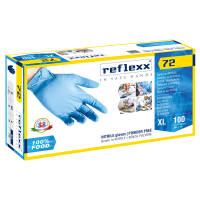 Guanti in nitrile foodline R72 - taglia XL - azzurro - conf. 100 pezzi - Reflexx - R72-XL(10) - R72/XL(10) - 8032891633328 - DMwebShop