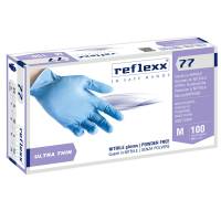 Guanti in nitrile R77100 - taglia M - azzurro - conf. 100 pezzi - Reflexx - R77100/M(8) - 8032891633892 - DMwebShop
