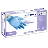 Guanti in nitrile R77100 - taglia M - azzurro - conf. 100 pezzi - Reflexx - R77100/M(8) - 8032891633892 - DMwebShop