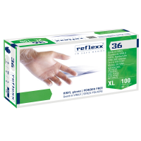 Guanti in vinile R36 - senza polvere - tg XL - bianco - conf. 100 pezzi - Reflexx - R36/XL(10) - 8032891631461 - DMwebShop