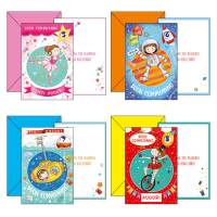 Biglietto Buon Compleanno - con ruota numerata tema bambini - 4 soggetti assortiti - conf. 12 pezzi - Kartos - 07560402 - 8009162373658 - DMwebShop