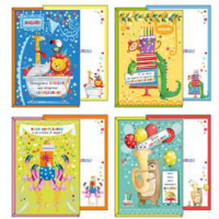 Biglietto auguri Buon Compleanno - tema bambini - 4 soggetti assortiti - conf. 12 pezzi - Kartos - 07557502 - 8009162361884 - DMwebShop