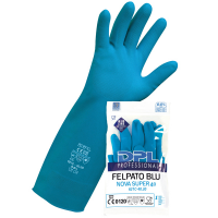 Guanti alimentari MPFB411 - in lattice felpato - taglia L - blu - Icoguanti - MPFB411//L(8) - 8005830011679 - DMwebShop