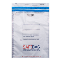 Sacchetti di sicurezza Safe Bag per corrieri - B5 - 18,6 x 25,5 + 4 cm - bianco - conf. 100 pezzi - Bong Packaging 68282