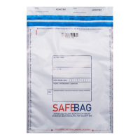 Sacchetti di sicurezza Safe Bag per corrieri - B5 - 18,6 x 25,5 + 4 cm - bianco - conf. 100 pezzi - Bong Packaging - 68282 - 531272381 - DMwebShop