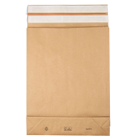 Sacchetti a fondo quadro E-Green - C3 - 35 x 45 x 8 + 10 cm - carta kraft avana - conf. 200 pezzi - Bong Packaging 69115
