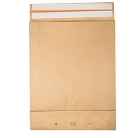 Sacchetti a fondo quadro E-Green - 45 x 57 x 10 + 10 cm - carta kraft avana - conf. 100 pezzi - Bong Packaging 69117