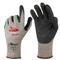 Guanti di protezione CUT con polsino marrone taglia 09 grigio nero - 27944