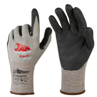 Guanti di protezione CUT - con polsino marrone - taglia 09 - grigio-nero - U-power - UG00004-09 - 8033546515839 - DMwebShop