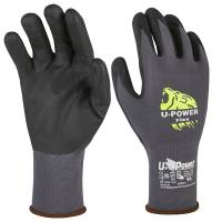 Guanti di protezione FLEX - con polsino nero - taglia 10 - nero-grigio - U-power - UG00001-10 - 8033546515693 - DMwebShop