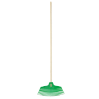 Scopa 25 denti - per erba e foglie - con manico in legno - 47 x 165 cm - Verdemax - 3819 - 8015358038195 - DMwebShop