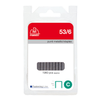 Punti zincati - 53/6 - 6 mm - metallo - conf. da 1960 punti - Romeo Maestri - 1110322 - 8005231434060 - DMwebShop