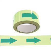 Nastro fotoluminescente adesivo - 4 cm x 10 mt - giallo-frecce verdi - Cartelli Segnalatori - L9423 - L942300001 - DMwebShop