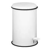 Pattumiera 5 lt acciaio inox bianco - 27998