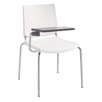 Seduta attesa Atenea ATT - con tavoletta scrittoio - senza braccioli - bianco - Unisit - ATT/BI - DMwebShop