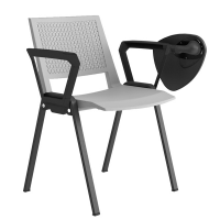Seduta attesa Kentra KEV - con braccioli fissi e tavoletta - grigio - Unisit - KEV/BRT/GR - DMwebShop