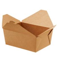 Contenitori rettangolari da asporto - 21 x 16 x 9 cm - carta kraft/PE - avana - conf. 40 pezzi - Leone - H0712 - 8024112005540 - DMwebShop
