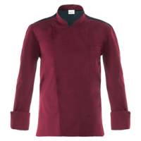 Giacca da cuoco Raul - a manica lunga - taglia L - bordeaux - Giblor's - Q8GX0105-U35-L - 8058045581666 - DMwebShop