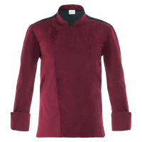 Giacca da cuoco Raul - a manica lunga - taglia L - bordeaux - Giblor's - Q8GX0105-U35-L - 8058045581666 - DMwebShop