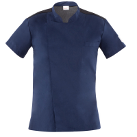 Giacca cuoco Thiago - da uomo - manica corta - taglia L - blu - Giblor's - Q8GX0103-Z48-L - 8058045581604 - DMwebShop