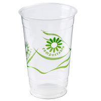Bicchieri birra in PLA - 400 ml - trasparente - Green - conf. 20 pezzi - Dopla 07890