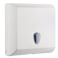 Dispenser asciugamani Woodplastic - piegati a V e C - 300 x 136 x 290 mm - 500 fogli - bianco - Mar Plast - A708N1WD - 8020090119989 - DMwebShop