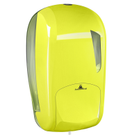Dispenser per sapone liquido Skin - 232 x 114 x 124 mm - capacita' 1 lt - giallo fluo - Mar Plast - A91101FAB - 8020090095986 - DMwebShop
