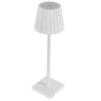 Lampada - da tavolo - a LED - 10 x 10 x 38 cm - alluminio-pmma - bianco - King Collection L1776619