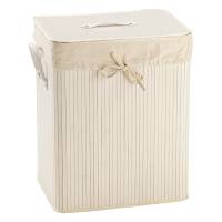 Porta biancheria - 41 x 31 x 50 cm - bambu' - bianco - King Collection - P1120205 - 8023755044565 - DMwebShop