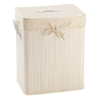 Porta biancheria - 41 x 31 x 50 cm - bambu' - bianco - King Collection - P1120205 - 8023755044565 - DMwebShop