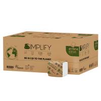 Carta igienica interfogliata Simplify - goffratura wave - 15 gr - pacco da 224 strappi - conf. 40 pezzi - Papernet - 417814 - 8024929578145 - DMwebShop