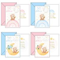 Biglietto auguri Battesimo - 4 soggetti assortiti - conf. 24 pezzi - Kartos - 17848410 - 8009162377144 - DMwebShop