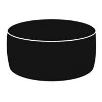Pouf Ottoman - 23 x 53 cm - nero - King Collection - P1816011 - 8023755053871 - DMwebShop