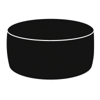 Pouf Ottoman - 23 x 53 cm - nero - King Collection - P1816011 - 8023755053871 - DMwebShop